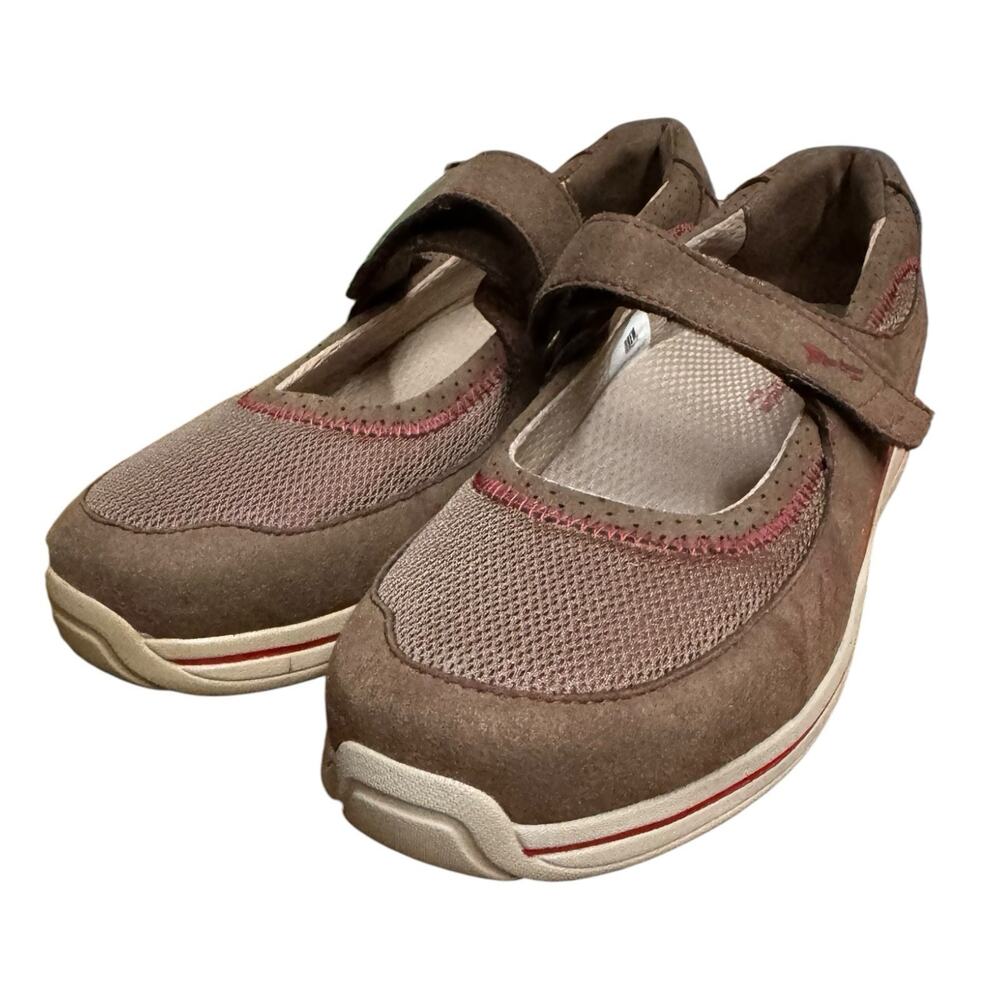 NWOB Drew Barefoot Freedom Brown Womens Orthopedic Suede Mary Jane Shoes Sz 8.5